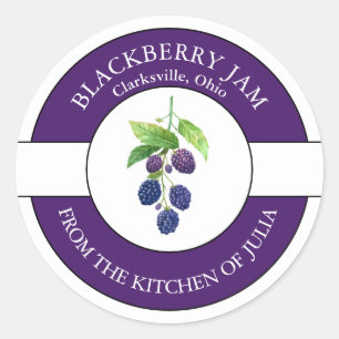 Étiquette de confiture Blackberry