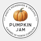 étiquette de confiture citrouille (Devant)