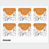 Étiquette de confiture d'abricot fait maison noir (Feuille)