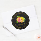 Étiquette de confiture d'agrumes mélangés maison e (Enveloppe)