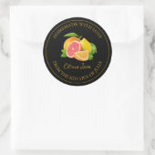 Étiquette de confiture d'agrumes mélangés maison e (Sac)