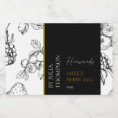 Étiquette de confiture de baies mélangées maison m (Étiquettes simples)