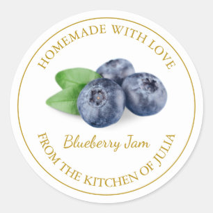 Étiquette de confiture de bleuet fait maison Bla