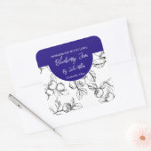 Étiquette de confiture de bleuet noir et blanc fai (Enveloppe)