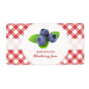 étiquette de confiture de bleuets