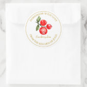 Étiquette de confiture de canneberge maison en or  (Sac)