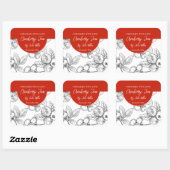 Étiquette de confiture de canneberge noir et blanc (Feuille)