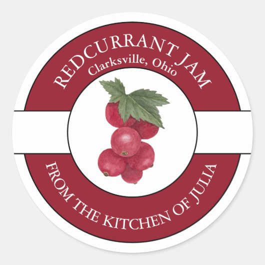 Étiquette de confiture de cassis (Devant)
