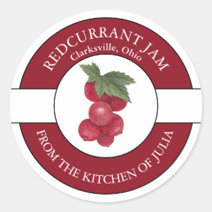 Étiquette de confiture de cassis