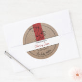Étiquette de confiture de cerisier Kraft papier fa (Enveloppe)