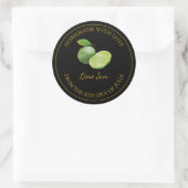 Étiquette de confiture de chaux maison en or | Noi (Sac)