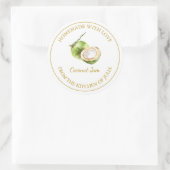 Étiquette de confiture de coco maison en or | Blan (Sac)