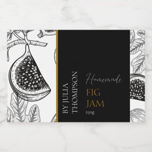 Étiquette de confiture de fig maison moderne (Étiquettes simples)