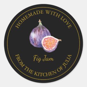 Étiquette de confiture de figues maison en or No