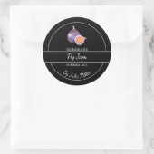 Étiquette de confiture de figues maison simple noi (Sac)