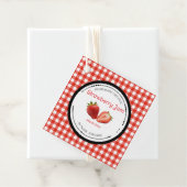 Étiquette de Confiture de Fraise Maison avec Ingré (En situation)