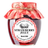 Étiquette de confiture de fraise maison STRAW02rd
