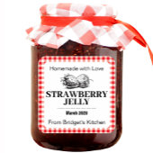 Étiquette de confiture de fraise maison STRAW02sq