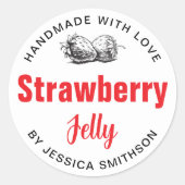 Étiquette de confiture de fraise maison STRAW03brd (Devant)