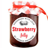 Étiquette de confiture de fraise maison STRAW03brd