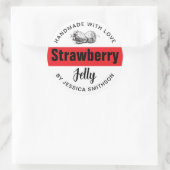 Étiquette de confiture de fraise maison STRAW03rd (Sac)