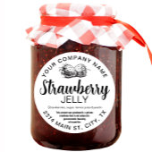 Étiquette de confiture de fraise maison STRAW04rd