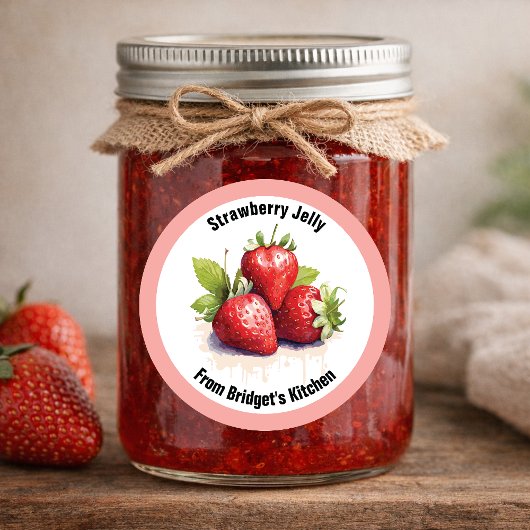 Étiquette de Confiture de Fraise Maison STRAW05rd