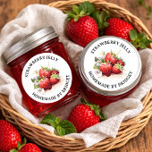 Étiquette de confiture de fraise maison STRAW07rd