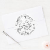 Étiquette de confiture de fraises Black & White Sk (Enveloppe)