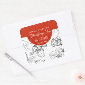 Étiquette de confiture de fraises maison noir et b (Enveloppe)