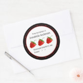 Étiquette de confiture de fraises Moderne Minimali (Enveloppe)