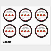 Étiquette de confiture de fraises Moderne Minimali (Feuille)