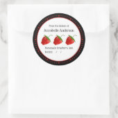 Étiquette de confiture de fraises Moderne Minimali (Sac)