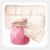 Étiquette de Confiture de Framboise Faite Maison a (Devant)