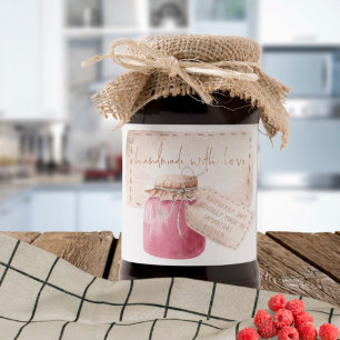 Étiquette de Confiture de Framboise Faite Maison a