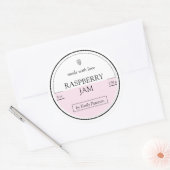 Étiquette de confiture de framboise maison (Enveloppe)