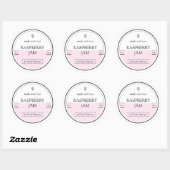 Étiquette de confiture de framboise maison (Feuille)