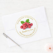 Étiquette de confiture de framboise maison | Blanc (Enveloppe)