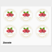 Étiquette de confiture de framboise maison | Blanc (Feuille)