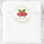 Étiquette de confiture de framboise maison | Blanc (Sac)