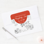 Étiquette de confiture de framboise maison noir et (Enveloppe)