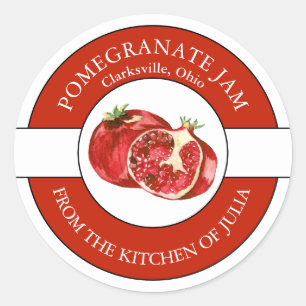 Étiquette de confiture de grenade