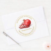 Étiquette de confiture de grenade maison | Blanc (Enveloppe)