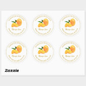 Étiquette de confiture de mangue maison | Blanc (Feuille)