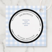 Étiquette de Confiture de Myrtille Maison avec Ing (Dos)