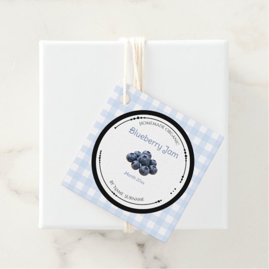 Étiquette de Confiture de Myrtille Maison avec Ing (En situation)