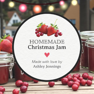 Étiquette de confiture de Noël fait maison Autoc