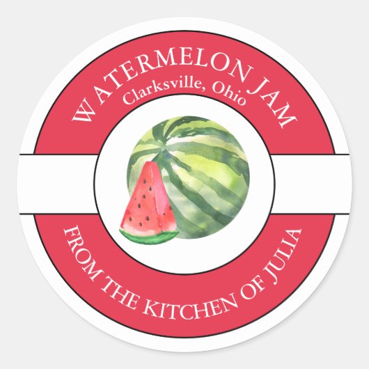 Étiquette de confiture de pastèque (Devant)