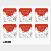 Étiquette de confiture de pastèque maison noir et (Feuille)