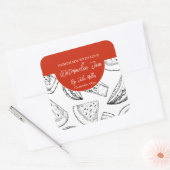 Étiquette de confiture de pastèque maison noir et (Enveloppe)